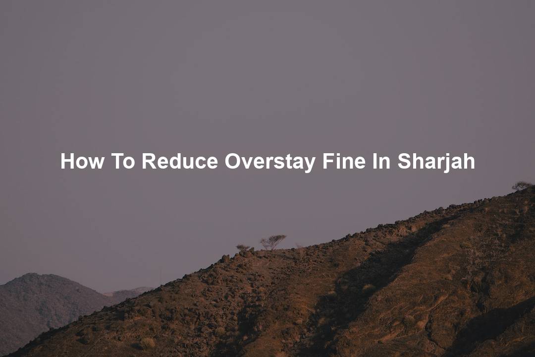 How To Reduce Overstay Fine In Sharjah Solitaire Investment in UAE